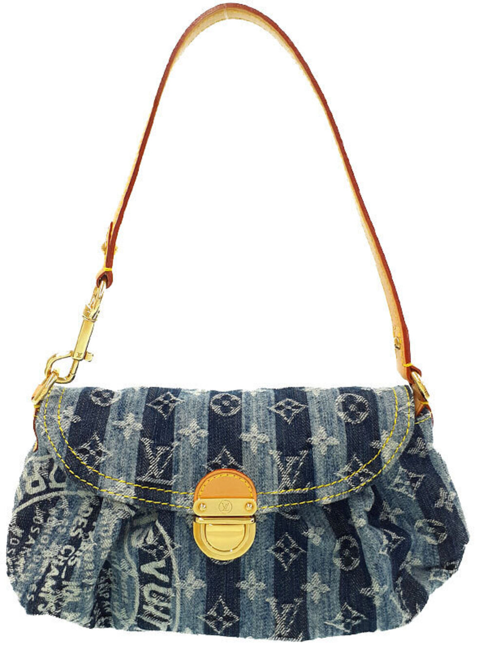 Louis Vuitton Monogram Denim Pleaty Raye Hobo Bag